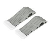 sourcing map 2 Pcs Door Stoppers for Bottom of Door, 25mm/0.98 Inch Door Stops, Rubber Door Stopper Wedge Anti Slip, Window Stopper Door Stackable, Grey