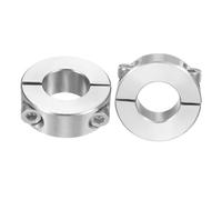 sourcing map 2 Pcs Double Split Shaft Collar 18mm Bore, Two Piece Clamping Collar 36mm OD 13mm Thickness, 304 Stainless Steel Set Screw Split Collar