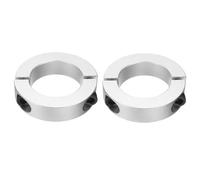 sourcing map 2 Pcs Double Split Shaft Collar, 60mm Bore Two Piece Clamping Collar 95mm OD 22mm Thickness, Aluminum Alloy Set Screw Split Collar