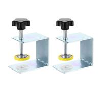 sourcing map 2 Pcs Drawer Front Installation Clamps, 2.5mm Cabinets Hardware Jig Cold-Rolled Steel Drawer Fixing Clip Cabinets Installation Tools for Household Tables Desks Mount, Silver