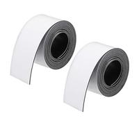 sourcing map 2 Pcs Dry Erase Magnetic Strip 1 Inch x 3.3 Feet Magnetical Tape Labels Stickers Writable For Whiteboards Refrigerator and Crafts