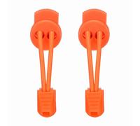 sourcing map 2 Pcs Elastic Shoe Laces, No Tie Shoelaces for Adults, Shoe Laces Buckle Lock for Sneakers Tennis Shoes, Neon Orange