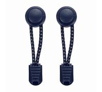 sourcing map 2 Pcs Elastic Shoe Laces, No Tie Shoelaces for Adults, Shoe Laces Buckle Lock for Sneakers Tennis Shoes, Reflective Dot Dark Blue