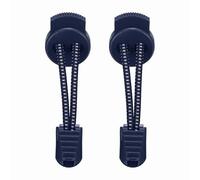 sourcing map 2 Pcs Elastic Shoe Laces, No Tie Shoelaces for Adults, Shoe Laces Buckle Lock for Sneakers Tennis Shoes, White Dot Dark Blue