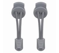 sourcing map 2 Pcs Elastic Shoe Laces, No Tie Shoelaces for Adults, Shoe Laces Buckle Lock for Sneakers Tennis Shoes, Gray