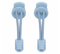 sourcing map 2 Pcs Elastic Shoe Laces, No Tie Shoelaces for Adults, Shoe Laces Buckle Lock for Sneakers Tennis Shoes, Light Blue