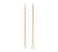 sourcing map 2 Pcs Epoxy Tubes Static Mixer, 9.45-inch Plastic Resin Mixing Nozzle Round Connector for AB Glue Adhesive Gun Applicator 400ml Cartridges, Yellow