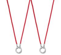 sourcing map 2 Pcs Eyeglass Holder Necklace Ring, Anti-Lost Sunglasses Neck Strap Eyeglasses Chain Holder Soft Portable Eye Glasses Lanyard with Alloy Ring for Women and Men, Red