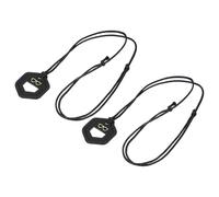 sourcing map 2 Pcs Eyeglass Holder Necklace Ring, Eyeglasses Chain Holder Anti-Lost Sunglasses Neck Strap Soft Portable Eye Glasses Lanyard for Women and Men, Black