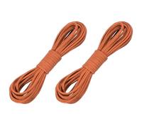 sourcing map 2 Pcs Faux Suede Leather Cord, 2.6mm x 5.5 Yards Flat Thin String Leather Crafting Rope Thread for Jewelry Making Necklace Bracelet DIY Handmade Crafts, Orange
