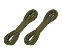 sourcing map 2 Pcs Faux Suede Leather Cord, 2.6mm x 5.5 Yards Flat Thin String Leather Crafting Rope Thread for Jewelry Making Necklace Bracelet DIY Handmade Crafts, Deep Green
