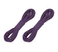 sourcing map 2 Pcs Faux Suede Leather Cord, 2.6mm x 5.5 Yards Flat Thin String Leather Crafting Rope Thread for Jewelry Making Necklace Bracelet DIY Handmade Crafts, Dark Purple