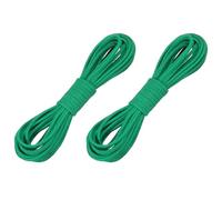 sourcing map 2 Pcs Faux Suede Leather Cord, 2.6mm x 5.5 Yards Flat Thin String Leather Crafting Rope Thread for Jewelry Making Necklace Bracelet DIY Handmade Crafts, Green