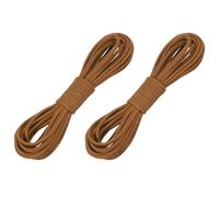 sourcing map 2 Pcs Faux Suede Leather Cord, 2.6mm x 5.5 Yards Flat Thin String Leather Crafting Rope Thread for Jewelry Making Necklace Bracelet DIY Handmade Crafts, Coffee