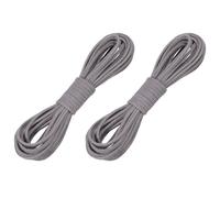 sourcing map 2 Pcs Faux Suede Leather Cord, 2.6mm x 5.5 Yards Flat Thin String Leather Crafting Rope Thread for Jewelry Making Necklace Bracelet DIY Handmade Crafts, Gray