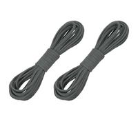 sourcing map 2 Pcs Faux Suede Leather Cord, 2.6mm x 5.5 Yards Flat Thin String Leather Crafting Rope Thread for Jewelry Making Necklace Bracelet DIY Handmade Crafts, Dark Gray