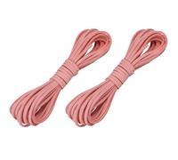 sourcing map 2 Pcs Faux Suede Leather Cord, 2.6mm x 5.5 Yards Flat Thin String Leather Crafting Rope Thread for Jewelry Making Necklace Bracelet DIY Handmade Crafts, Deep Pink