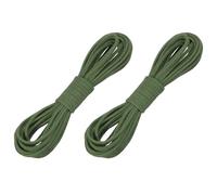 sourcing map 2 Pcs Faux Suede Leather Cord, 2.6mm x 5.5 Yards Flat Thin String Leather Crafting Rope Thread for Jewelry Making Necklace Bracelet DIY Handmade Crafts, Dark Green