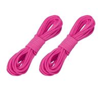 sourcing map 2 Pcs Faux Suede Leather Cord, 2.6mm x 5.5 Yards Flat Thin String Leather Crafting Rope Thread for Jewelry Making Necklace Bracelet DIY Handmade Crafts, Rose Red