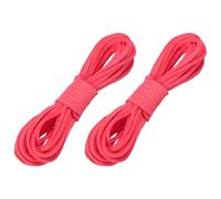 sourcing map 2 Pcs Faux Suede Leather Cord, 2.6mm x 5.5 Yards Flat Thin String Leather Crafting Rope Thread for Jewelry Making Necklace Bracelet DIY Handmade Crafts, Bright Pink