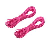 sourcing map 2 Pcs Faux Suede Leather Cord, 5.5 Yards 2.6mm Flat Thin Leather Laces Strips, Craft Braiding String for Bracelet Jewelry Making Handbag Shoelace DIY Crafts, Rose Red
