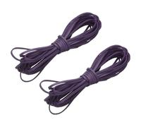 sourcing map 2 Pcs Faux Suede Leather Cord, 5.5 Yards 2.6mm Flat Thin Leather Laces Strips, Craft Braiding String for Bracelet Jewelry Making Handbag Shoelace DIY Crafts, Purple