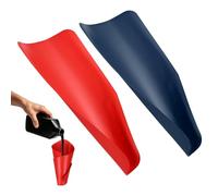 sourcing map 2 Pcs Flexible Oil Funnel 20cm Multi-Purpose Moldable Oil Change Tool Reusable Portable Oil Filling Draining Funnel for Car Motorcycle Truck Lawnmower Automotive, Blue/Red