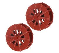 sourcing map 2 Pcs Fountain Water Wheel, 1.4 Inch Desktop Fortune Statue Aquarium Wheels Decor Water Fountains Wheel Red