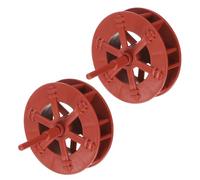 sourcing map 2 Pcs Fountain Water Wheel, 2 Inch Desktop Fortune Statue Aquarium Wheels Decor Water Fountains Wheel Red