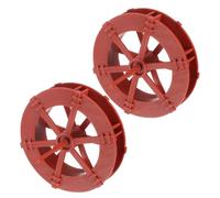 sourcing map 2 Pcs Fountain Water Wheel, 3.9 Inch Desktop Fortune Statue Aquarium Wheels Decor Water Fountains Wheel Red
