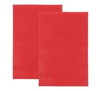 sourcing map 2 PCS Full Grain Leather Sheet 11.8 x 7.9 Inch Natural Cow Leather 1.5-1.8mm Fabric Pieces for DIY Craft Furniture Office Belts Notebook Covers, Bright Red