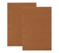 sourcing map 2 PCS Full Grain Leather Sheet 11.8 x 7.9 Inch Natural Cow Leather 1.5-1.8mm Fabric Pieces for DIY Craft Furniture Office Belts Notebook Covers, Tan