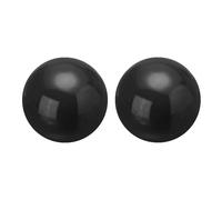 sourcing map 2 Pcs Gazing Globe Decor Ball 2.5 Inch 63mm Reflective Garden Sphere Hollow Ball, Seamless Stainless Steel Gazing Ball, Smooth Mirror Globe for Garden Home Decor, Bright Black