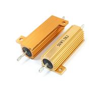 sourcing map 2 Pcs Gold Tone Heatsink Aluminum Case Resistor 50W 1.5K Ohm