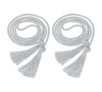 sourcing map 2 Pcs Graduation Cords, Graduation Tassel Honor Cords, 69" Long Braided Honor Academic Rope for 2026 Graduation Decorations Bachelor Gown for Master, Gray