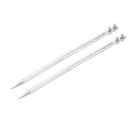 sourcing map 2 Pcs Ground Rod Cold Galvanized Grounding Pin 3.3ft Straight Double Hole Grounding Stake for Antenna Satellite Dish Electric Fence