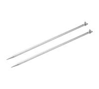 sourcing map 2 Pcs Ground Rod Hot Galvanized Grounding Pin 2ft Straight Single Hole Grounding Stake for Antenna Satellite Dish Electric Fence