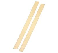 sourcing map 2 Pcs H62 Brass Flat Bar Stock, 0.02"x1"x12" Square Metal Solid Brass Bars for Knife Making DIY Handicrafts Architectural Decoration Industry Thermal Conductivity