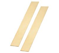 sourcing map 2 Pcs H62 Brass Flat Bar Stock, 0.02"x2"x12" Square Metal Solid Brass Bars for Knife Making DIY Handicrafts Architectural Decoration Industry Thermal Conductivity