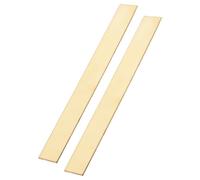 sourcing map 2 Pcs H62 Brass Flat Bar Stock, 0.08"x1"x8" Square Metal Solid Brass Bars for Knife Making DIY Handicrafts Architectural Decoration Industry Thermal Conductivity