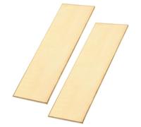 sourcing map 2 Pcs H62 Brass Flat Bar Stock, 0.12"x2"x6" Square Metal Solid Brass Bars for Knife Making DIY Handicrafts Architectural Decoration Industry Thermal Conductivity