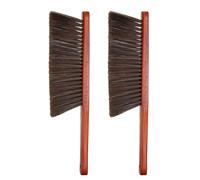 sourcing map 2 PCS Hand Broom Brush 15" Soft Bristles Dusting Brush Cleaning Duster with Straight Handle and Four Rows of Bristles for Car Bed Counter Sofa Furniture Clothes, Red
