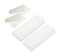 sourcing map 2 Pcs Hard Shell Eyeglasses Case, Leather Glasses Case with Eyeglass Cloth Lightweight Portable Storage Bag PU Leather for Women Men Sunglasses, Minimalist Design White