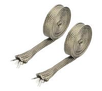 sourcing map 2 Pcs Heat Shield Sleeve, 0.3" ID 6.6 Feet Heat Sleeve Automotive Wire Heat Shield Fuel Line Heat Shield Sleeve Heat Sleeve Heat Wrap 800 Degree for Wires, Titanium Color