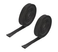 sourcing map 2 Pcs Heat Shield Sleeve, 0.5" ID 16 Feet Heat Sleeve Automotive Wire Heat Shield Fuel Line Heat Shield Sleeve Heat Sleeve Heat Wrap 500 Degree for Wires, Black