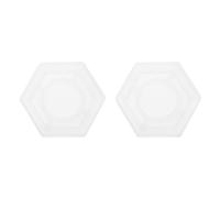 sourcing map 2 Pcs Hexagon Small Coaster Silicone Resin Mould, Tray Moulds for Resin Casting, Epoxy Resin Moulds for Coasters Trays DIY Art Cup Bowl Mats, Candle Holder, Home Decoration, White