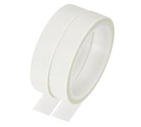 sourcing map 2 Pcs High Temperature Tape 20mm PTFE Coated Fabric Tape Heat Resistant Tape for Vacuum Sealers Adhesive Tape 10m/33ft White 0.13mm Thickness