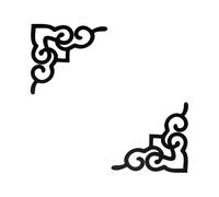 sourcing map 2 Pcs Hollow Mirror Wall Stickers, Acrylic Corner Decor Stickers Self Adhesive Mirror Stickers for Bathroom Living Room Bedroom Ceiling Office Decal (Black, 7.9 x 7.9)