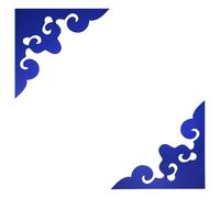 sourcing map 2 Pcs Hollow Mirror Wall Stickers, Acrylic Corner Decorative Pattern Decals Self Adhesive Mirror Stickers for Bathroom Living Room Bedroom Ceiling Office (Dark Blue, 7.9x7.9)