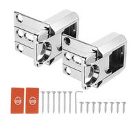 sourcing map 2 Pcs Home Security Door Lock, Child Proof Door Reinforcement Lock Latch, Upgraded Safety Night Lock Extra Protective Door Lock for Inward Swinging Door, Silver
